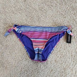ANA A New Approach Large L Bikini Bottom Multi Stripe NWT Side Tie